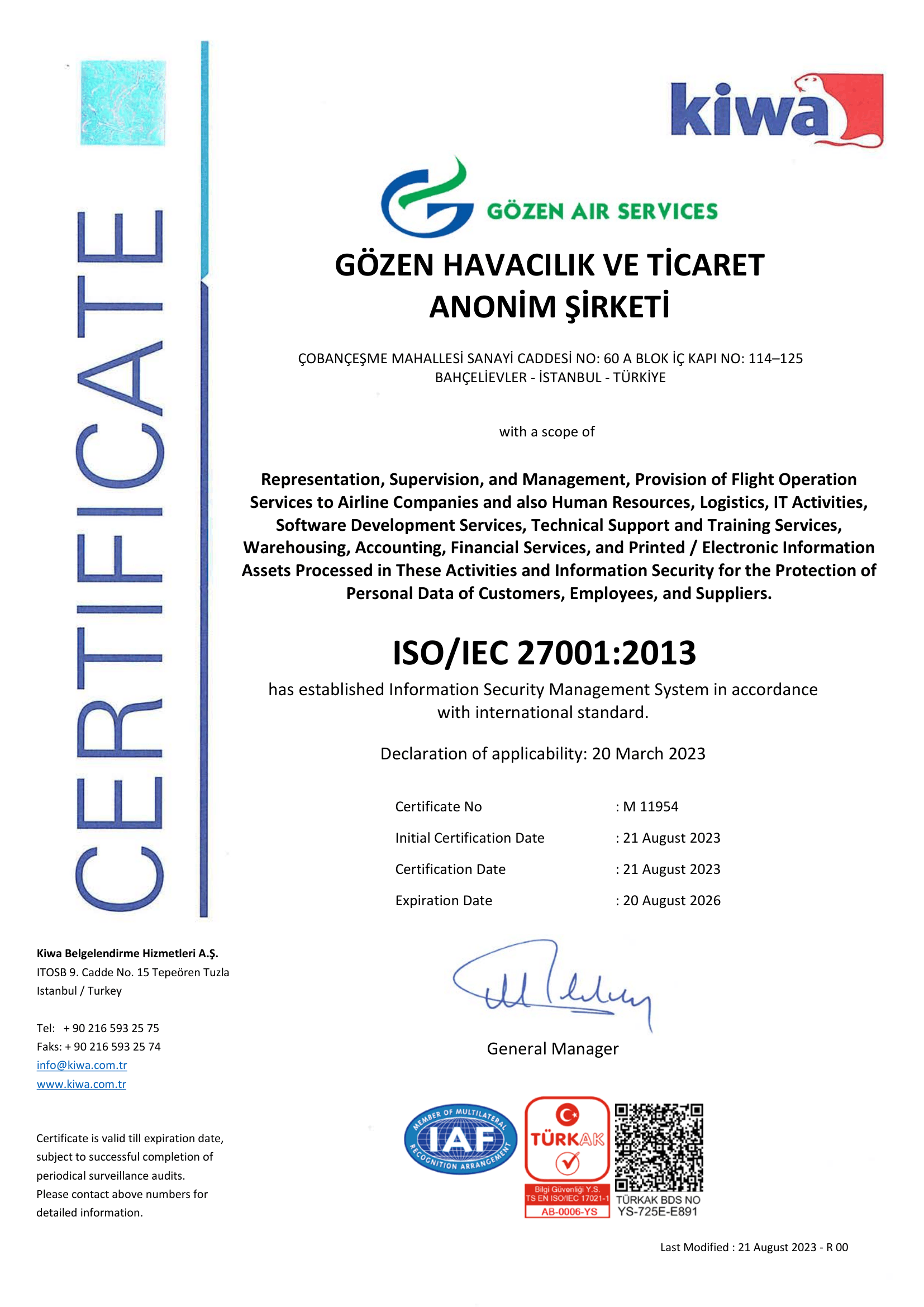 Certificate