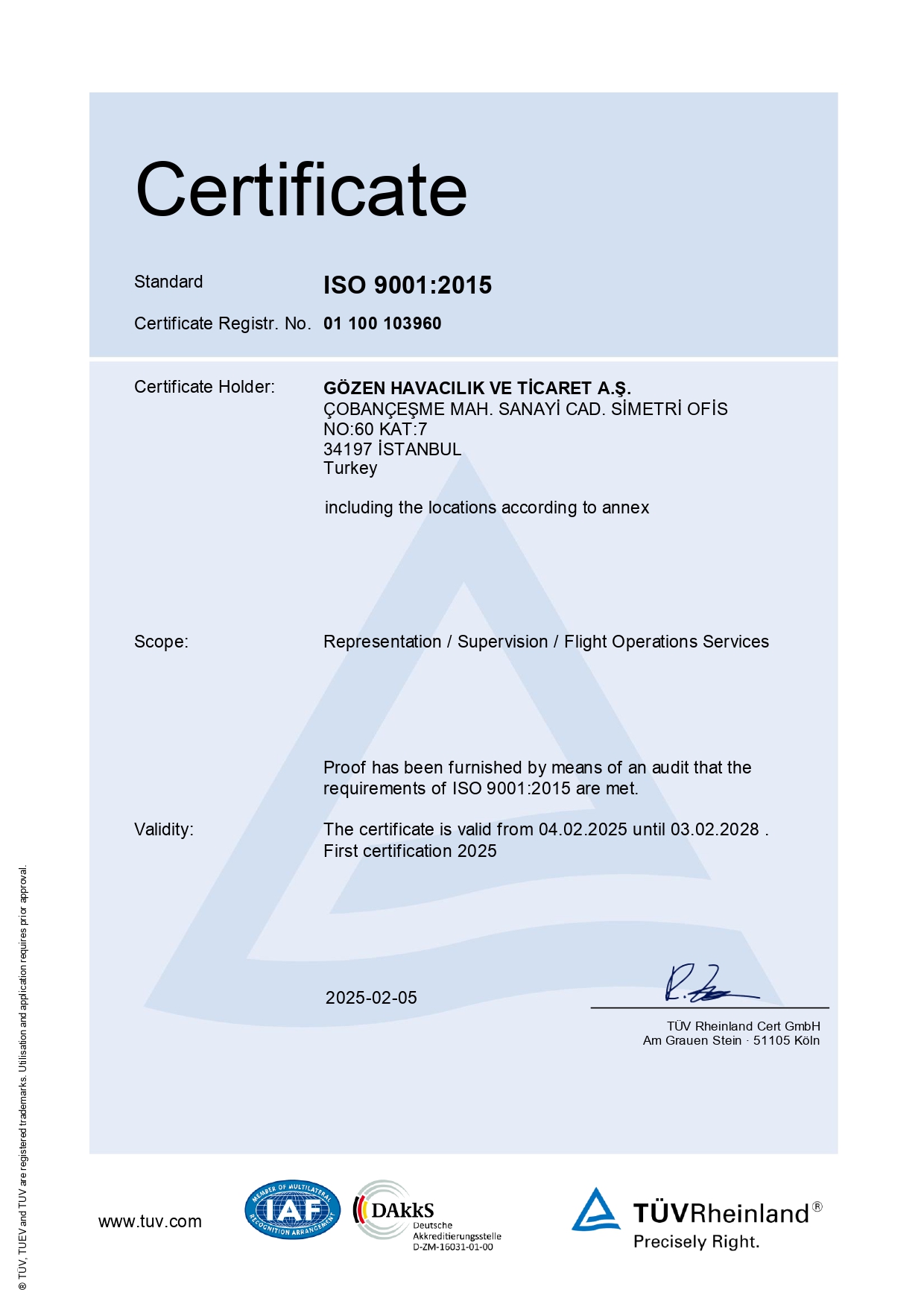 Certificate